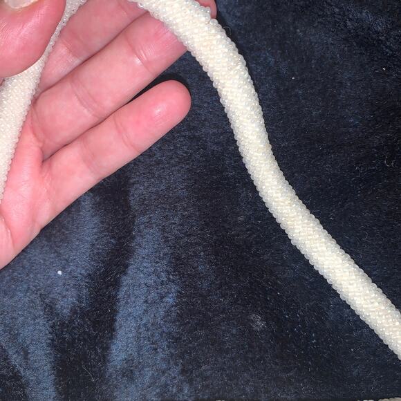 VINTAGE 50's 60's Glass BEADED PETIT POINT BAG PURSE COTTAGECORE - Picture 7 of 10